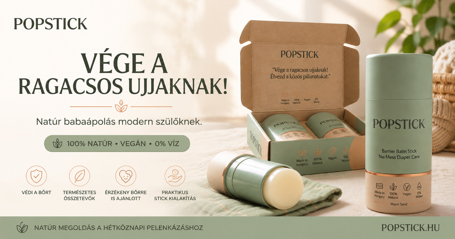 Popstick - Tiszta kezek. Nyugodt pelenkázás.